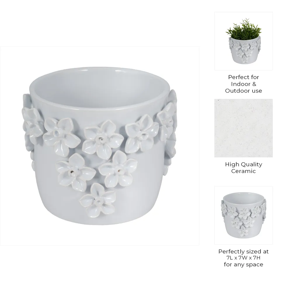 ELWINCROSS WHITE PLANTER 7 (IN)