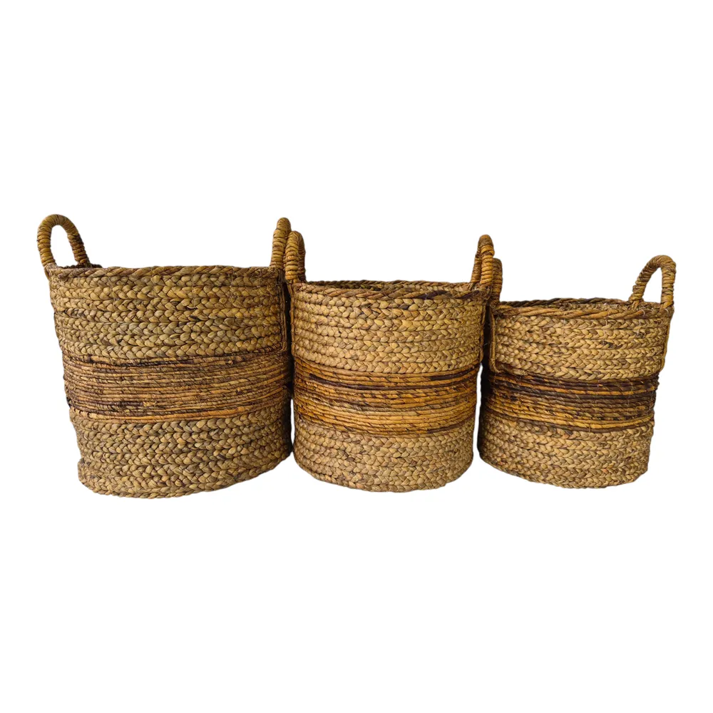 ULMPARK SET OF 3 BROWN BASKETS 21 (IN)