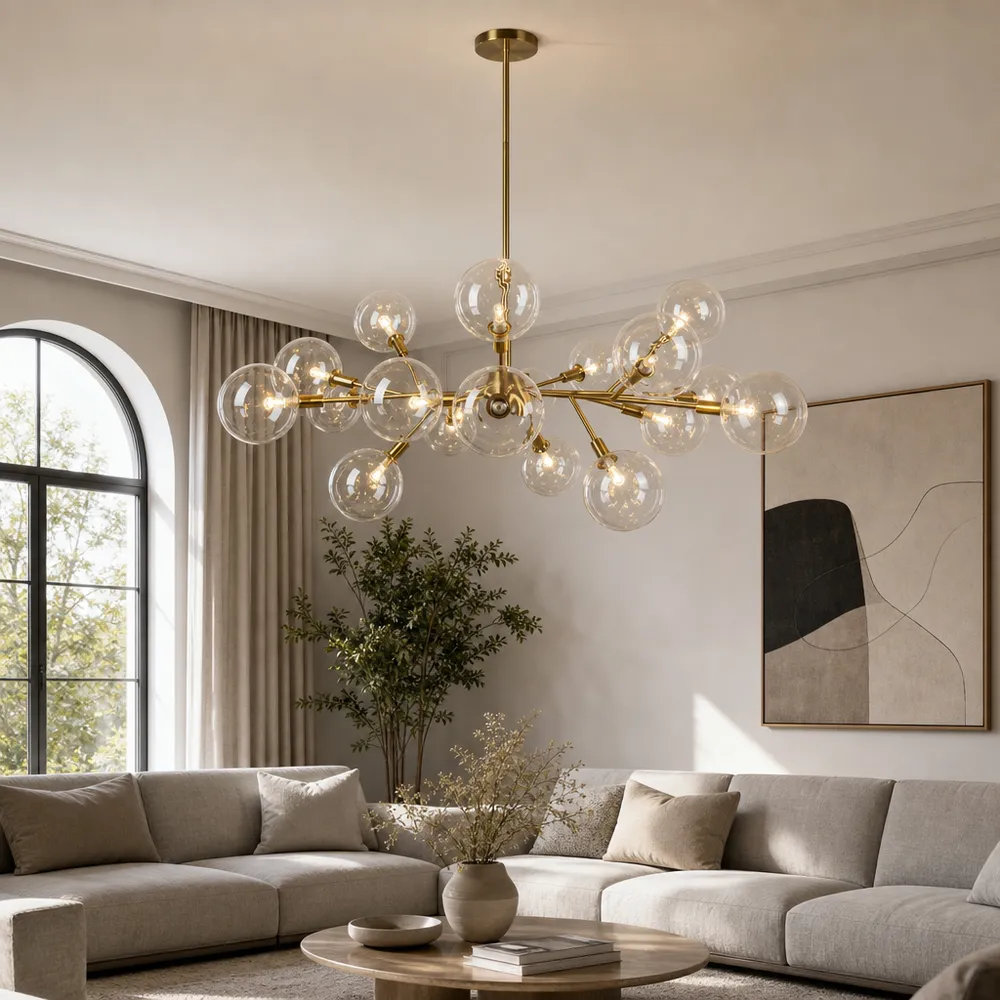 FOLEYSIDE GOLD CHANDELIER 12 (IN)