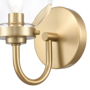 Fairbanks 8.5'' High 1-Light Sconce - Brushed Gold and Clear 6