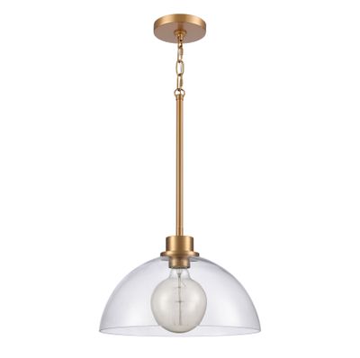 Julian 14″ Wide 1-Light Pendant - Brushed Gold