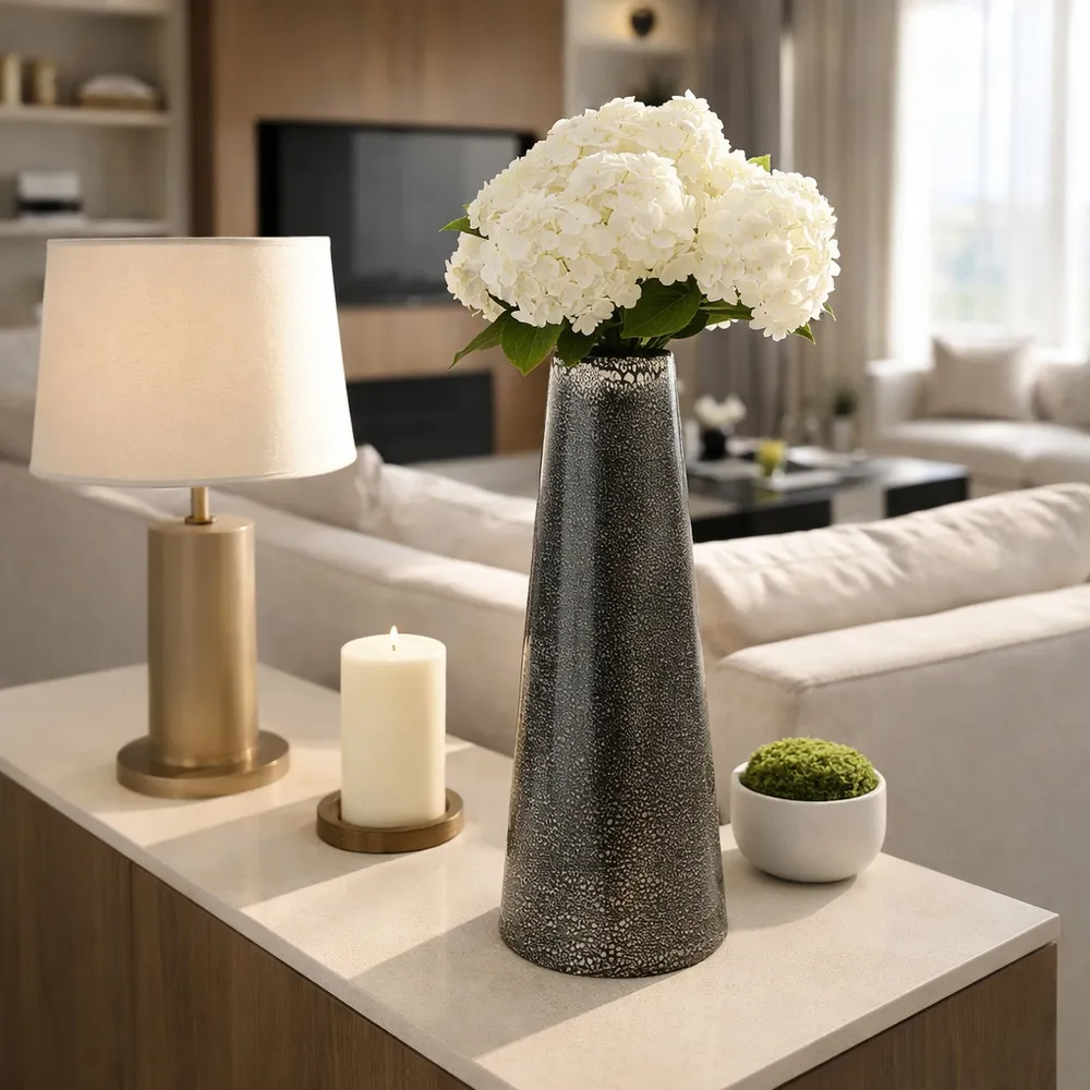 PEARLWOOD BLACK VASE 20 (IN)