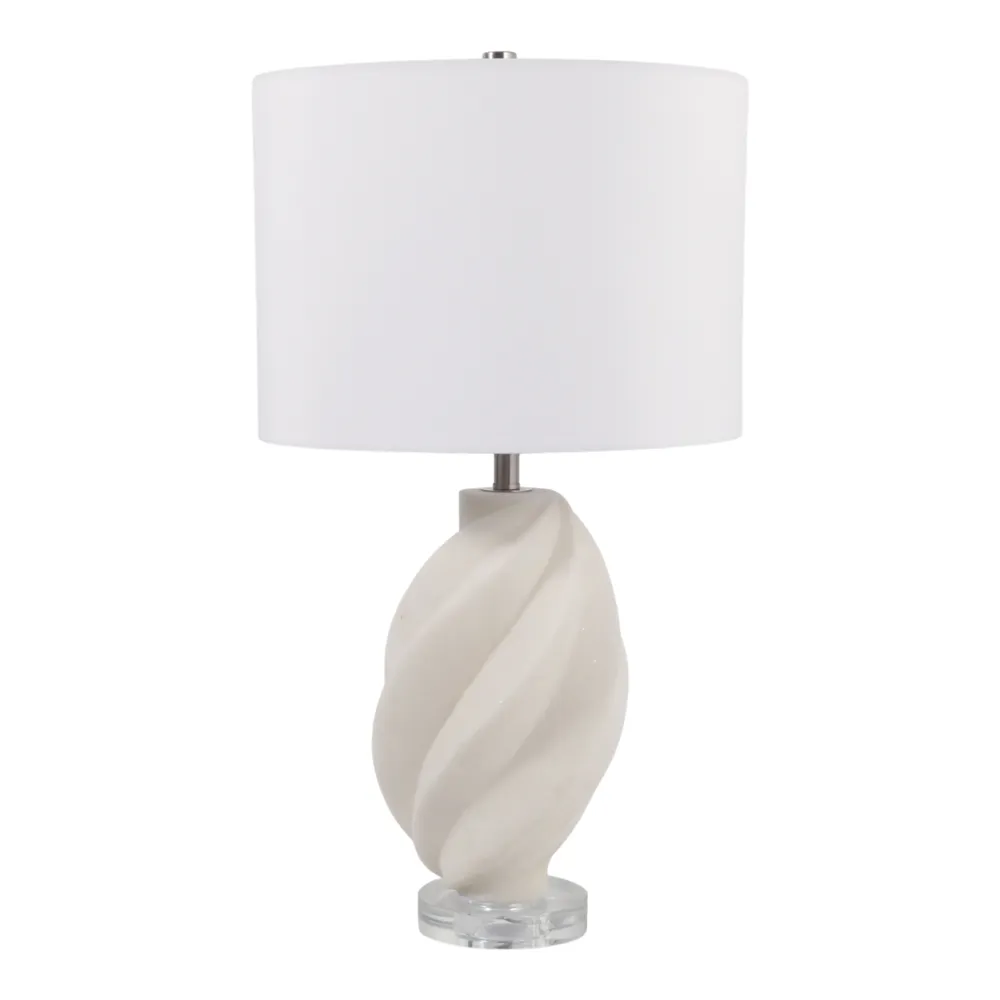 RAFECROSS IVORY LAMP 25 (IN)