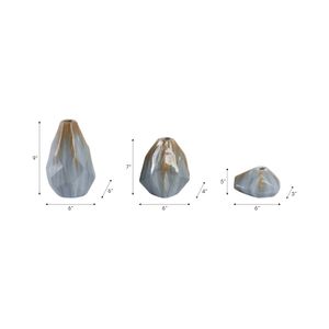 PAXTONWORTH SET OF 3 BROWN VASES 9 (IN) 8