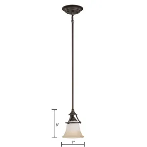 Harmony 7'' Wide 1-Light Mini Pendant - Aged Bronze 2