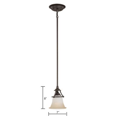 Harmony 7'' Wide 1-Light Mini Pendant - Aged Bronze