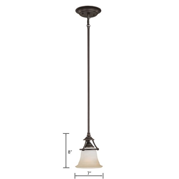 Harmony 7'' Wide 1-Light Mini Pendant - Aged Bronze