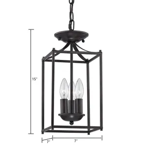 Foyer 7'' Wide 3-Light Mini Pendant - Oil Rubbed Bronze 2