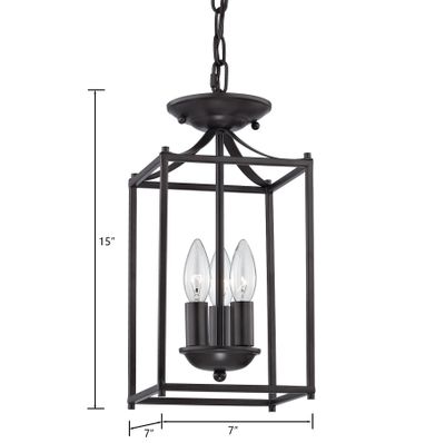 Foyer 7'' Wide 3-Light Mini Pendant - Oil Rubbed Bronze