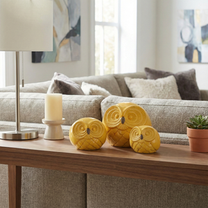 FOSTERWELL SET OF 3 YELLOW DECOR 6 (IN) 11