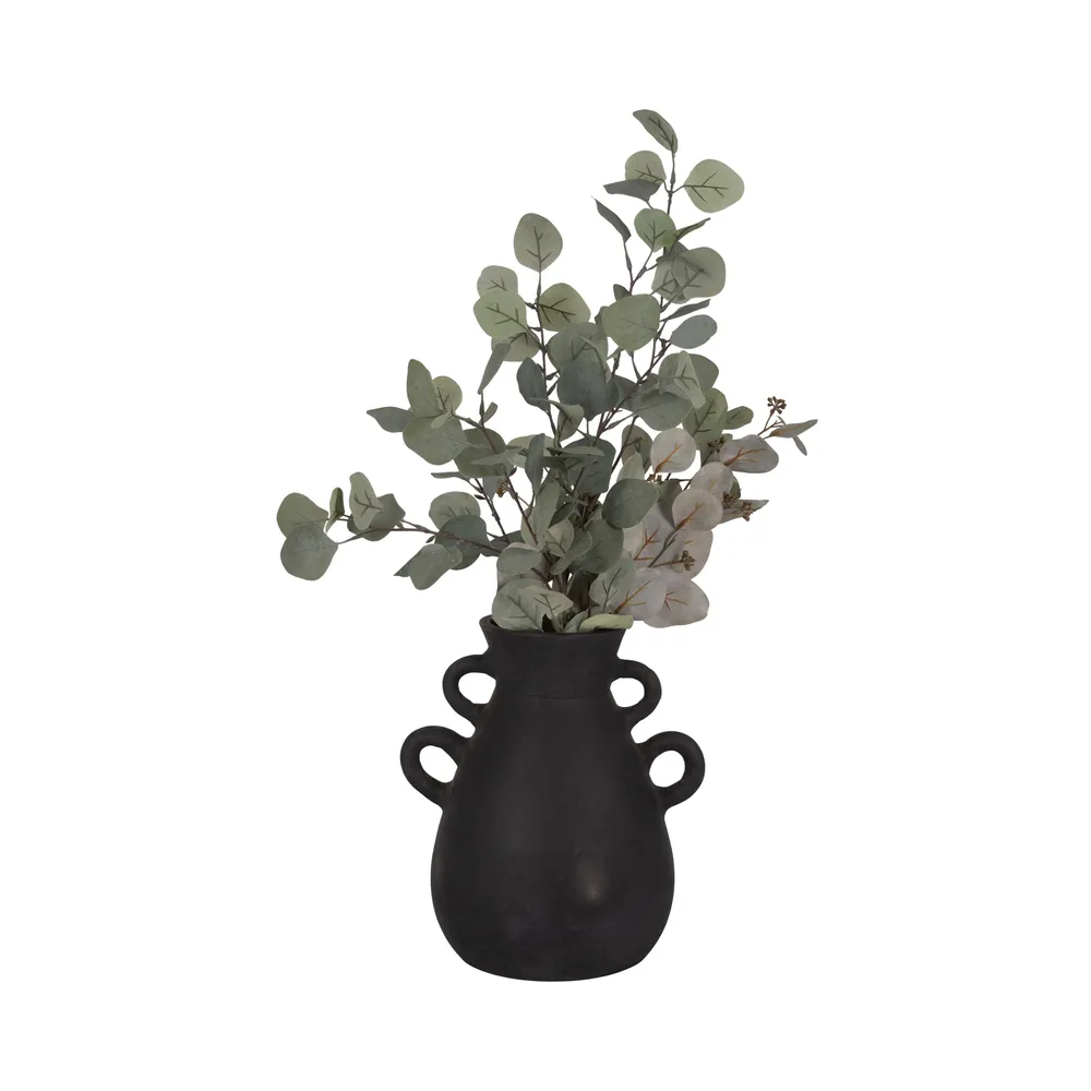 ARLOBEACH BLACK VASE 12 (IN)