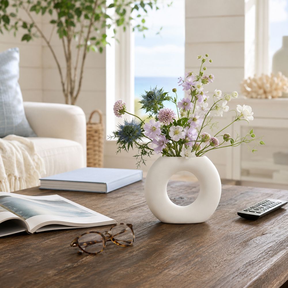 HANNAHLAND WHITE VASE 5 (IN)