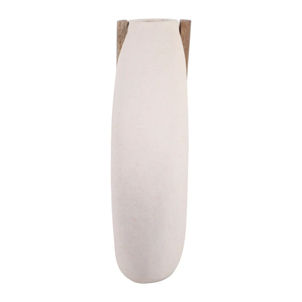 FINTONSIDE WHITE VASE 18 (IN)