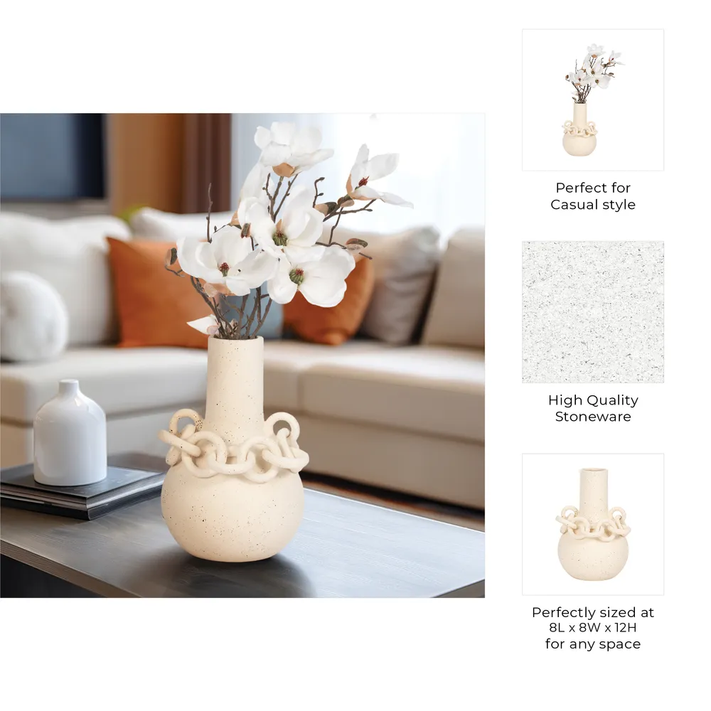 ORIONLAND IVORY VASE 12 (IN)