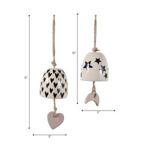 LENNONWIND SET OF 2 IVORY BELL 12 (IN) 8