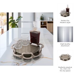 13" PALMAS SMALL SILVER LINK TRAY 9