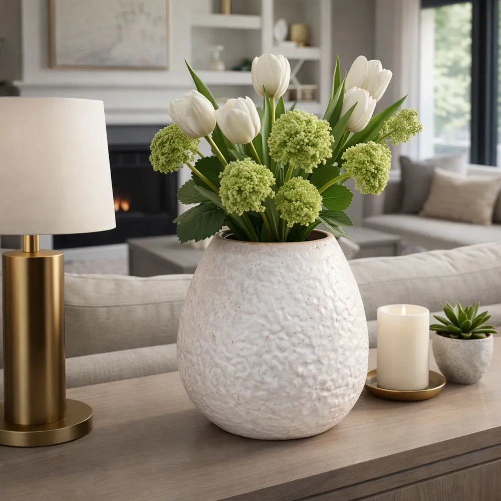 RAMONACROSS IVORY VASE 11 (IN)