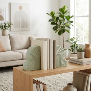 HAROLDPARK SET OF 2 GREEN BOOKENDS 10 (IN) 11