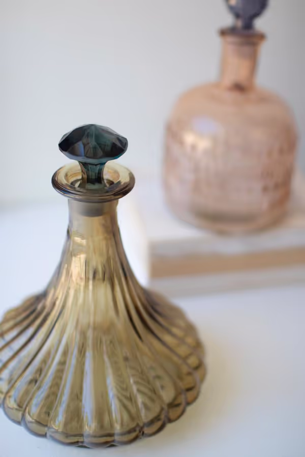 Set of 2 Glass Decanters