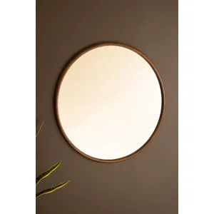 Round Wood Framed Mirror 5