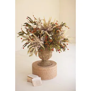 Iron and Seagrass Urn 8