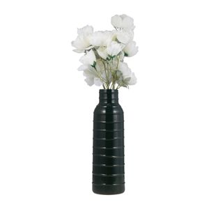 CER, 17"H TRIBAL VASE, FOREST GREEN 4