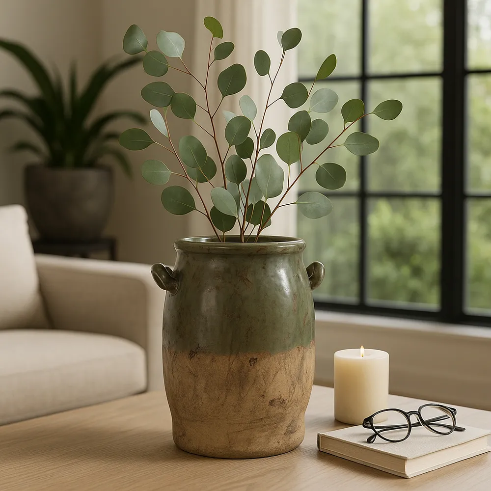 EVANDERWICK GREEN VASE 12 (IN)