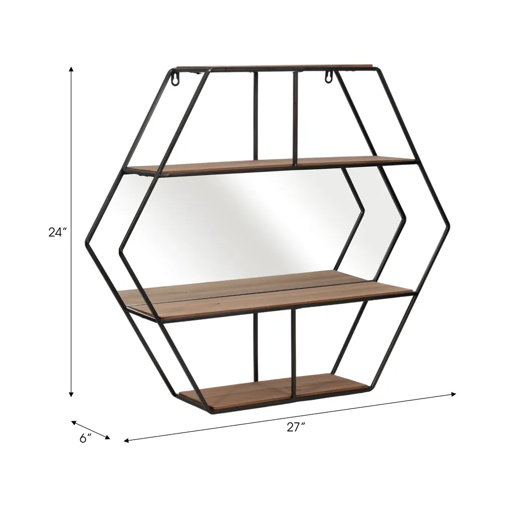 GARFIELDLEY BROWN WALL SHELF 24 (IN)
