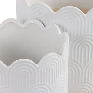 MORGANWIND SET OF 2 WHITE PLANTER 10 (IN) 5