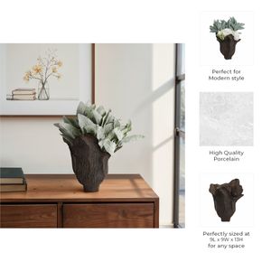 EWINGLAND BROWN VASE 13 (IN) 10