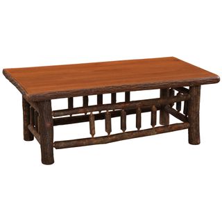 Hickory Log Rectangle Coffee Table - 40