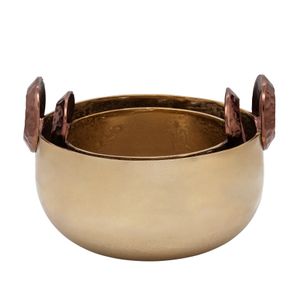ORIONBURN SET OF 2 GOLD BOWLS 9 (IN) 3