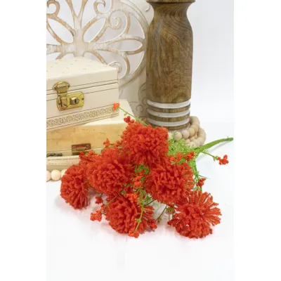 Orange Puff Balls 19in