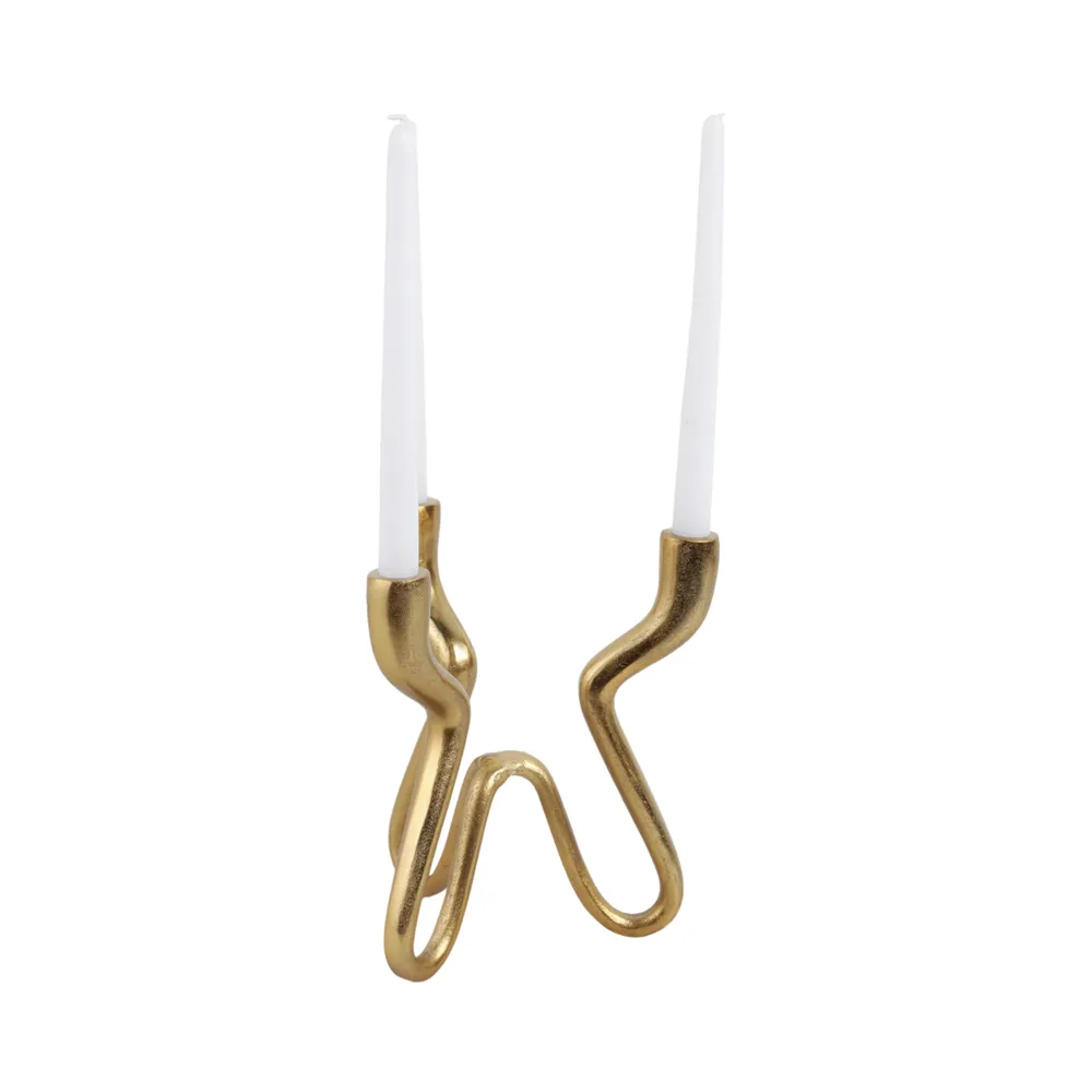 TODDBURN GOLD CANDLE HOLDER 10 (IN)