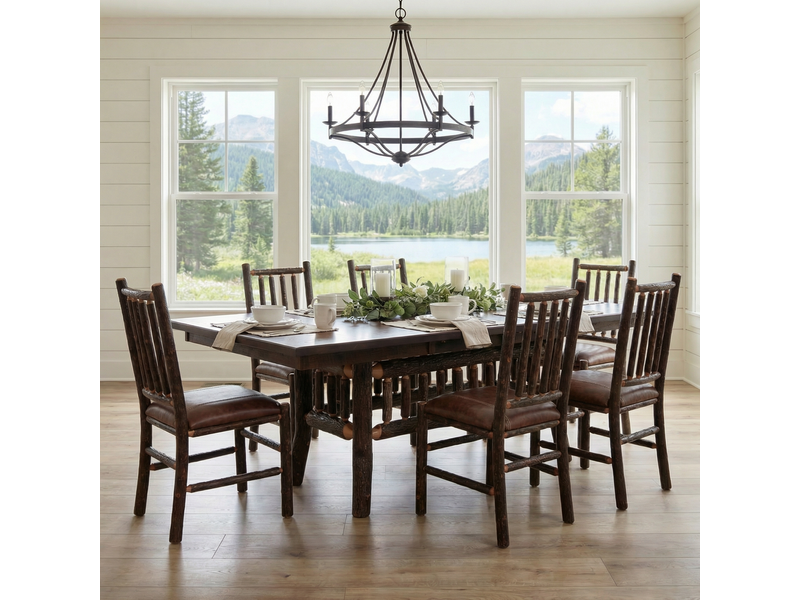 Appalachian Extension Dining Table - Antique Oak Top 1