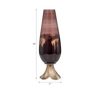 HORTONBURN BRONZE GLASS VASE 19 (IN) 10