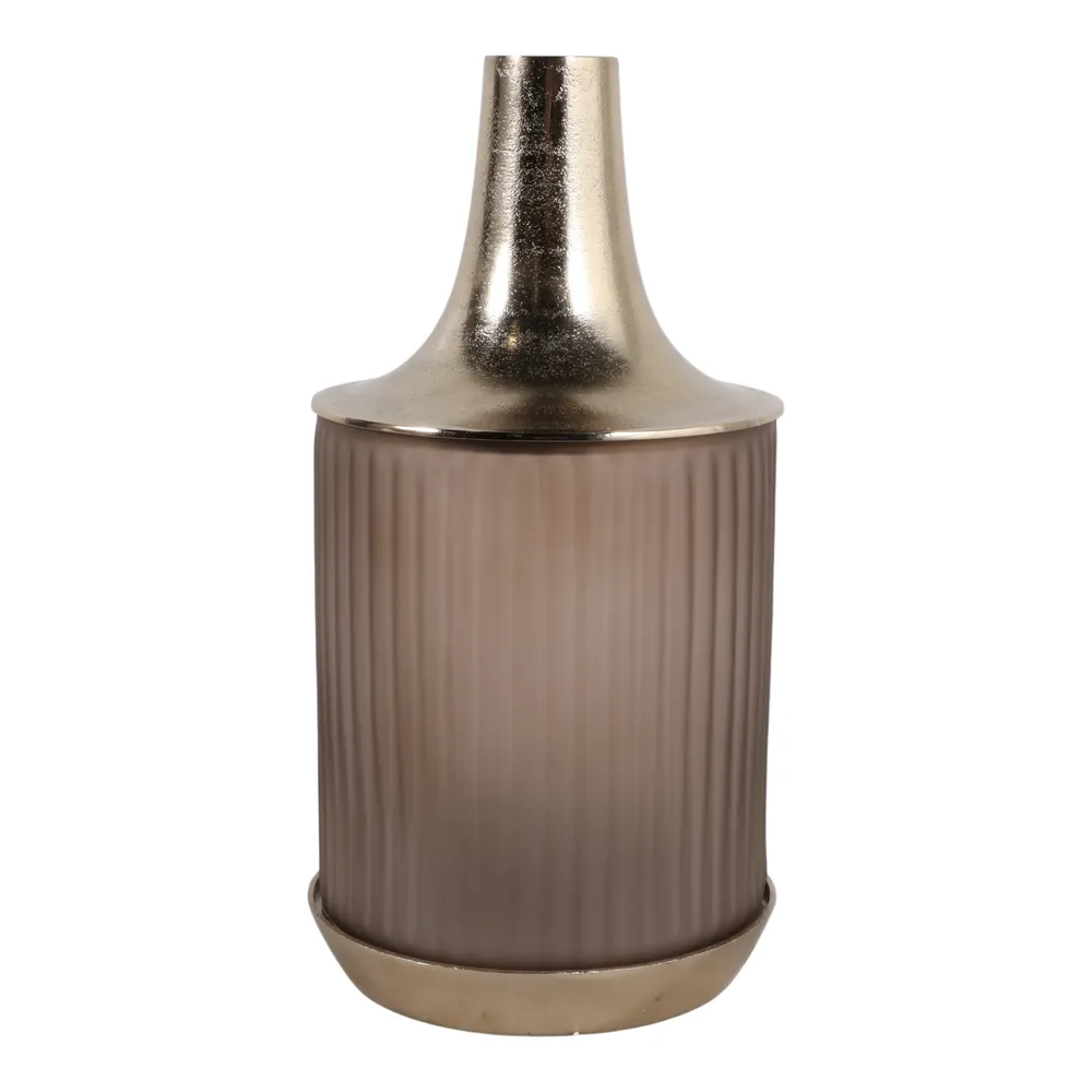 FORDFORD GRAY GLASS VASE 15 (IN)