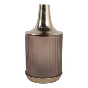 FORDFORD GRAY GLASS VASE 15 (IN) 5