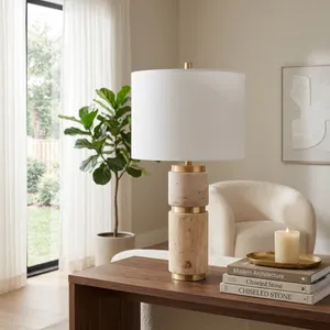 SHAWROSE TAN LAMP 27 (IN) 2