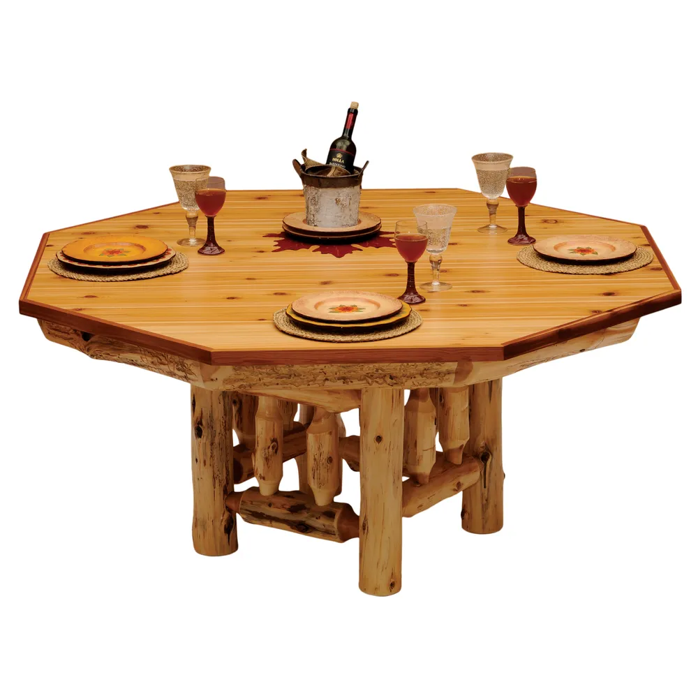 Cedar Log Poker Table Cover - Six Sided - Coffee - Liquid Glass