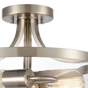 Calistoga 13'' Wide 2-Light Semi Flush Mount - Brushed Nickel 3