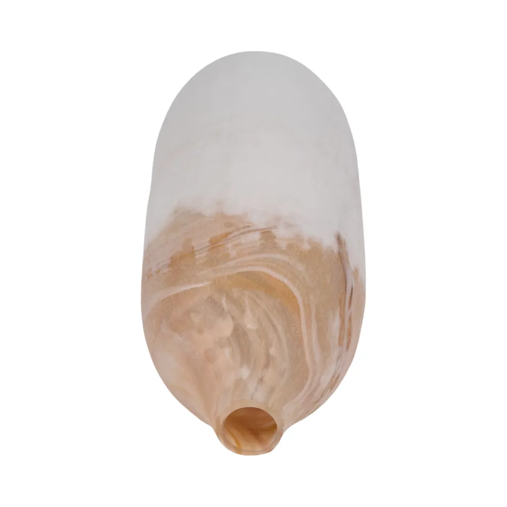 DRAKELEY TAN GLASS VASE 19 (IN)