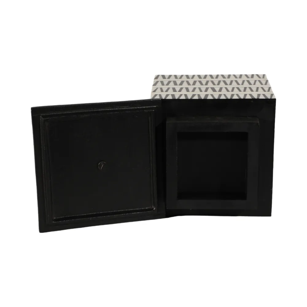 TANNERWIND SET OF 2 BLACK BOXES 9 (IN)