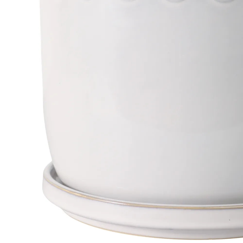 LINTONMORE SET OF 2 WHITE PLANTER 8 (IN)