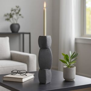 ENNISVALE BLACK CANDLE HOLDER 12 (IN) 10