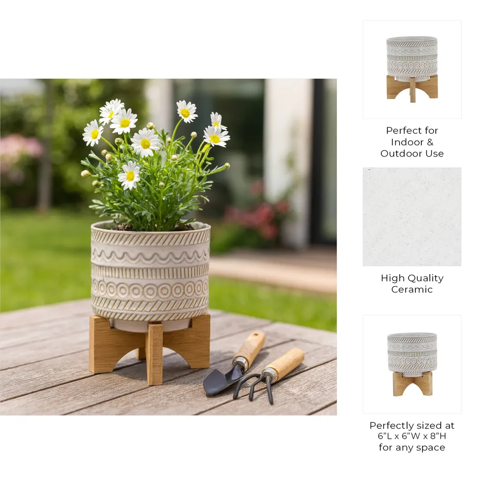 DORSETPORT IVORY PLANTER 8 (IN)