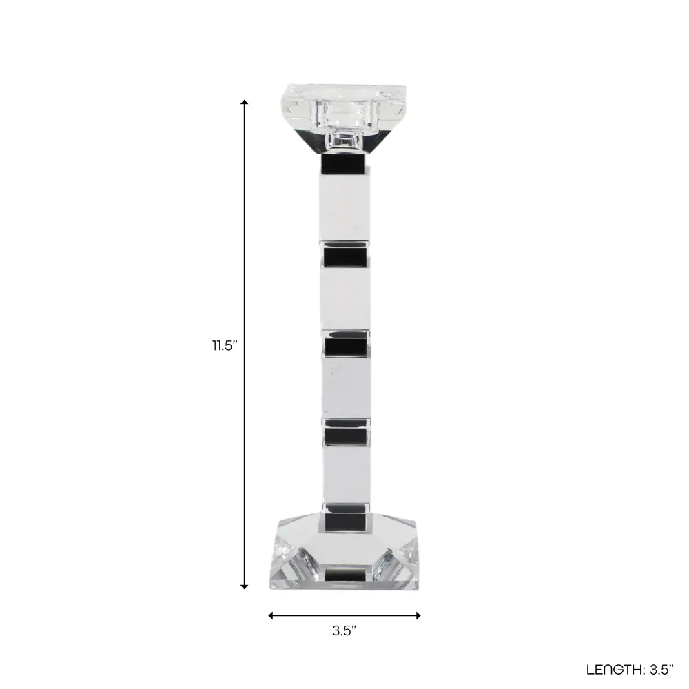 DALEYBROOK CLEAR CANDLE HOLDER 12 (IN)