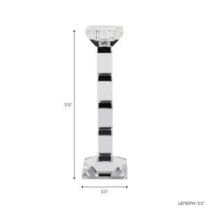 DALEYBROOK CLEAR CANDLE HOLDER 12 (IN) 10