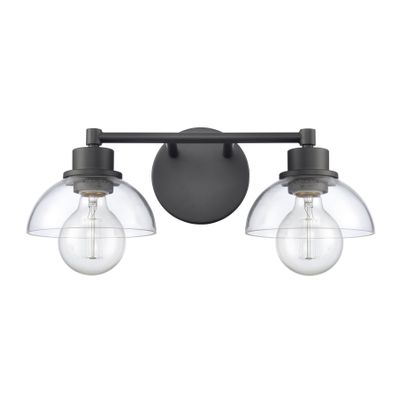 Julian 16″ Wide 2-Light Vanity Light - Matte Black