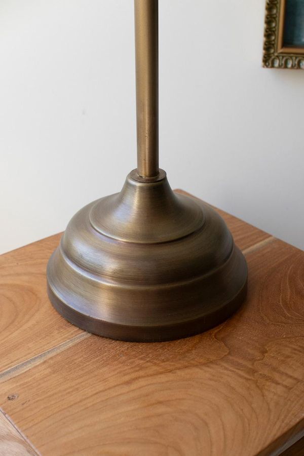 Antique Gold Table Lamp with Metal Shade